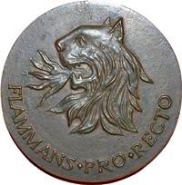 Medal z przedstawieniem herbu Zadora i dewizą Lanckorońskich